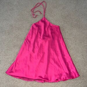 VICI Jesslyn Satin Halter Mini Dress